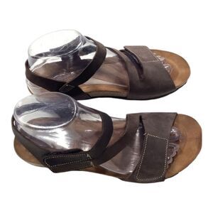 Sabatin Brown Leather Sandals EU 39